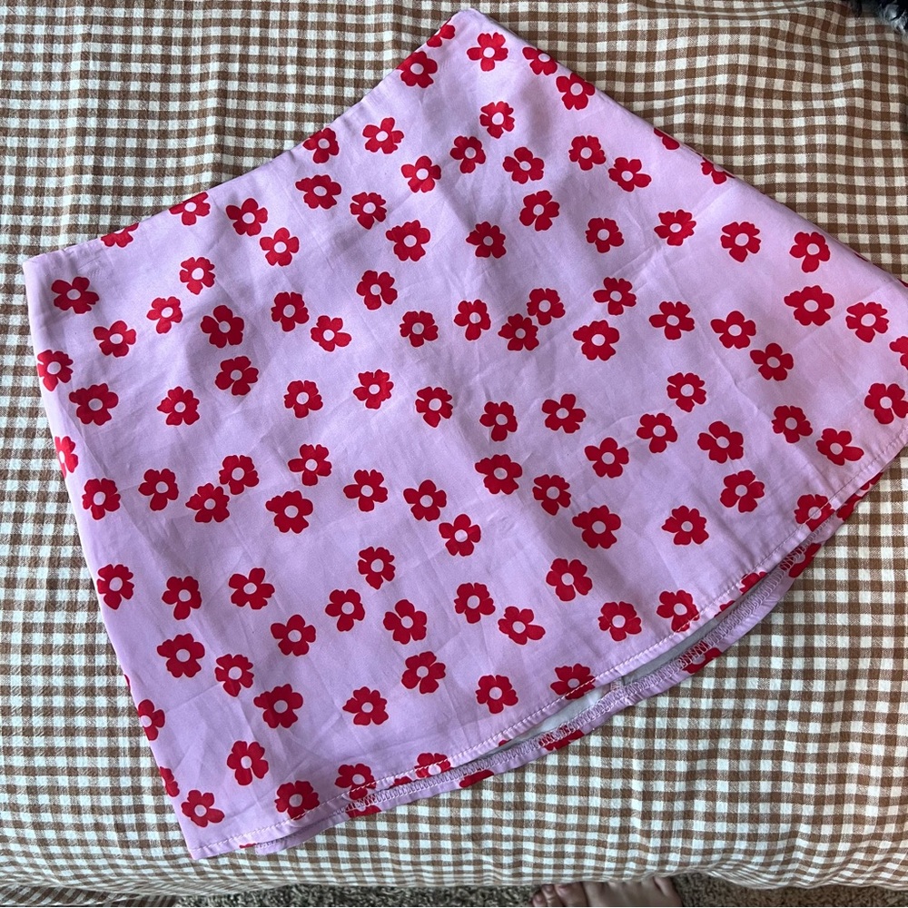 PINK FLORAL PRINCESS POLLY SILK SKIRT